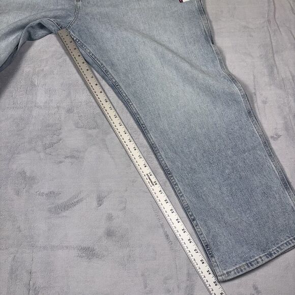 Lee Carpenter Loose Fit Workwear Union Fade Blue Denim Jeans Men’s 48x30 NWT - Picture 9 of 11